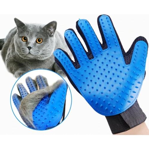 Pet Grooming Glove Cat Hair Removal Mitts De-Shedding Brush Combs For Cat Dog Horse Massage Combs Pet Supplies Cat Accessories