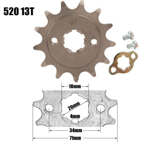 Motorcycle 520 20mm 13T Front Engine Sprocket For Honda Lifan ZongShen YCF ATV Quad Dirt Pit bike Buggy