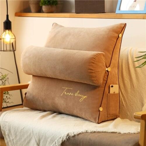 Lumbar Pad Bed Office Chair Rest Pillow Back Support Pillow Reading Backrest Wedge Cushion Back Pillow