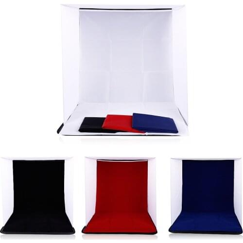 CY in stock 50cm Portable Mini Folding Studio Photography backdrop Foldable Softbox with 4 color Backgound Soft box and Lightbox