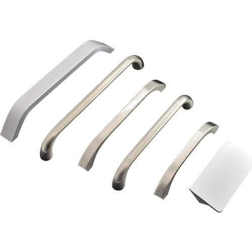 Simple Stylish Handle Aluminum alloy 2 mounting holes Handle Cabinet drawer Push handle for Wardrobe/Bedroom/Office Hardware