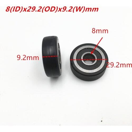 5pcs Bearing Pulley Wheels Embedded Groove delrin round wheel roller 8x29.2x9.2mmmm For Furniture drawer Accessories