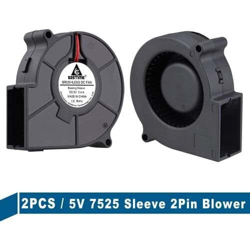 2PCS 5V DC 75x75x25mm Blower Cooling Fan 7525 Centrifuge Turbo Fan 75*25MM 75MM Heatsink Radiator Brushless Cooler Fan 2Pin