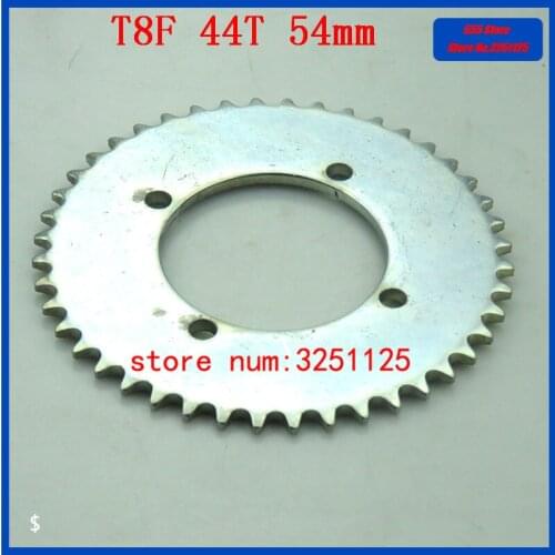 T8F 44T Tooth 54mm / 115mm Rear Chain Sprocket Silver For Mini Moto ATV Quad Dirt Pit Pocket Bike Parts Moped Scooter