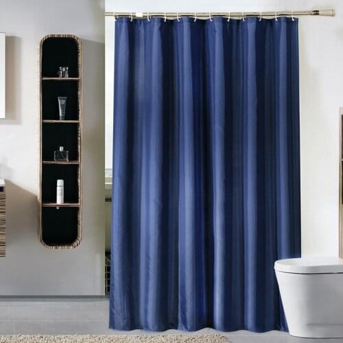 Shower Curtains Thickened Polyester Fabric Solid Color Bathroom Curtain Waterproof Mildewproof Partition Bath Curtain Home Decor