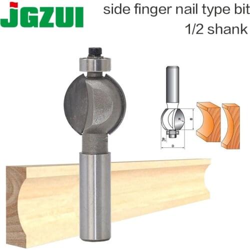 1pcs Side Finger Nail Type Bit Router Bit Arch Type Woodworking Tungsten Carbide Router Bit - 1/2*1/4 - 1/2" Shank 12mm shank