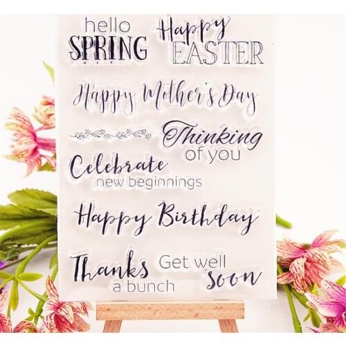 10.5x14.5cm Sentiment Transparent Clear Stamps Silicone Seals Roller Stamp DIY scrapbooking photo album/Card Making