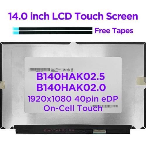 14.0 Laptop LCD Touch Screen B140HAK02.5 fit B140HAK02.0 for Acer Swift SF514-52 75% NTSC LED IPS Panel Matrix Display 40pin eDP