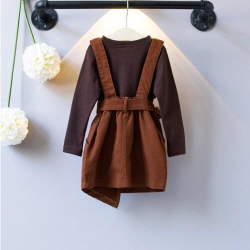 2018 Baby Girl Fashion Sping Fall 2PC Clothing Set Kids Girls long Sleeved T-shirt+ Dress Suits,Children Outfit