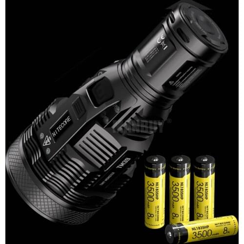2021 NITECORE TM39Lite with 4 pieces NL1835HP 3500mAh Rechargeable Batteries 5200 Lumens LED Flashlight Super Bright Baton Torch