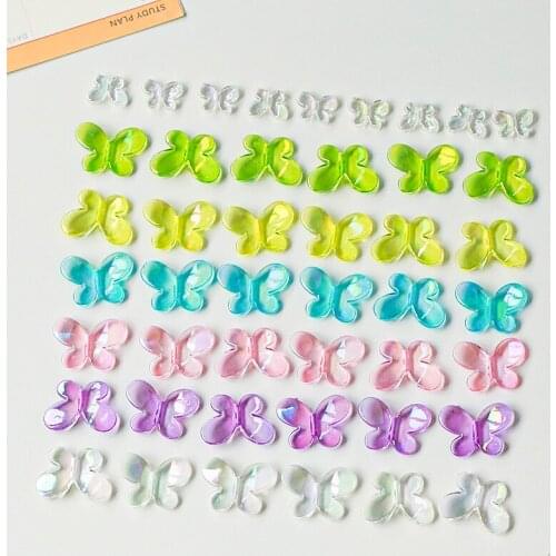 Ab glossy butterfly acrylic loose beads DIY jewelry accessories materials