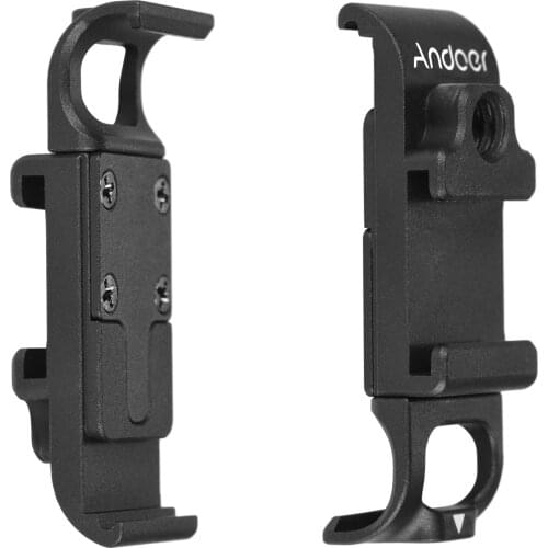 Andoer G9-6 Action Camera Battery Cover Metal Battery Door with Cold Shoe Mount 1/4In Screw Hole Vlog Accessory for GoPro Hero 9