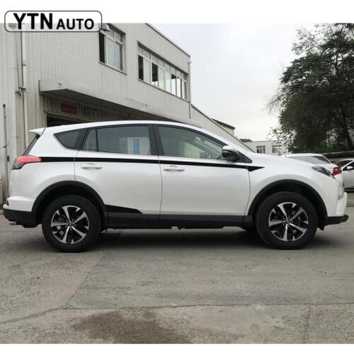 Waistline car sticker side door stripe racing sticker 4x4 accessories vinyl graphic for rav4 2017 2018
