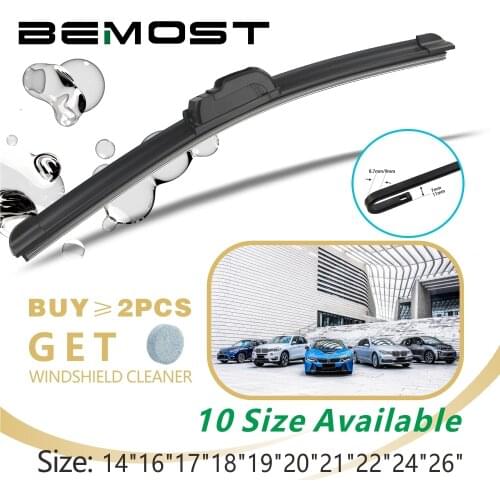 Auto Car Wiper Blade Universal J Type Frameless Natural Rubber Car Windscreen Windshield Wiper 14"16"17"18"19"20"21"22"24"26"