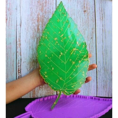 Large Leaf Tray Coaster Mold Silicone Leaves Coaster Bowl Mat Resin Casting Mold