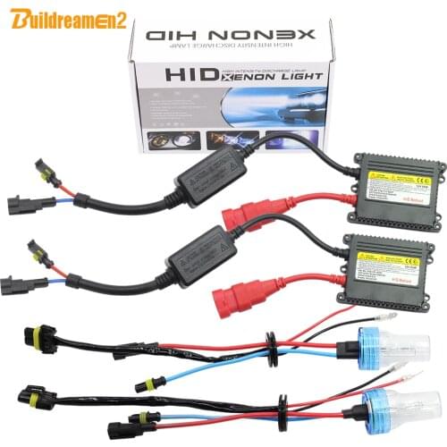 Buildreamen2 35W 55W Conversion AC HID Xenon Kit Bulb Ballast Car Light Headlight H1 H3 H7 H8 H9 H11 9005 9006 880/1 3000K-8000K