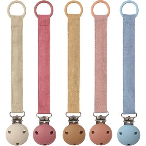 Newborn Pacifier Clip Chain BPA-free Silicone Soother Clip Chain Dummy Nipple Holder Strap Baby Relief Pain Teething Toys Shower