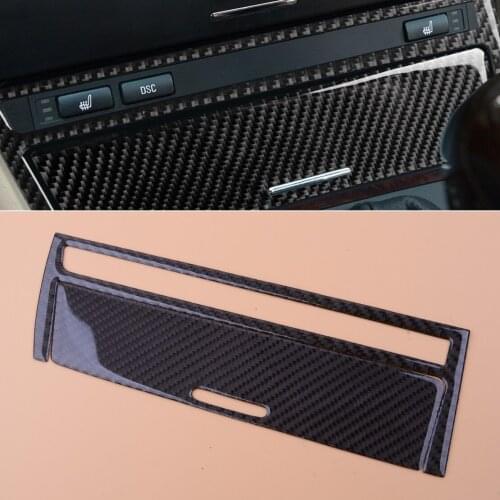 CITALL Carbon Fiber Car Center Console Dash Ashtray Storage Trim Sticker Fit for BMW E46 4 Door 1998-2002 2003 2004 2005 2006