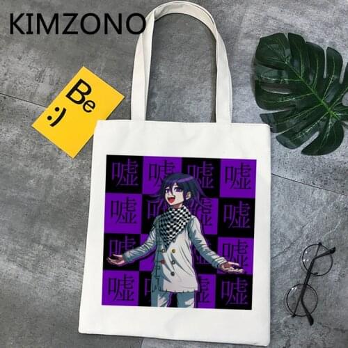 Danganronpa shopping bag jute bag shopper bolsas de tela handbag reusable bolsa bag net reciclaje grab