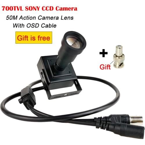 50mm Action Camera Lens 700TVL CCD SONY EF4140 / SONY 2090 Sensor CCTV Security Mini BOX Car Overtaking Camera With OSD Menu