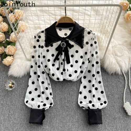 Блузки в горошек JoinYouth China At AliExpress