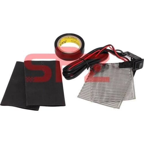 12V Motorcycle Electric Heating Handle Kit Heated Grip Pads+Heat Resistant Tape+Heat Resistant Covers Handlebar Pad