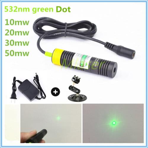 D18mm 532nm 10mw 20mw 30mw 50mw Dot Laser Module for Clothes Cutting / Wood Cutting Mechanical Positioning