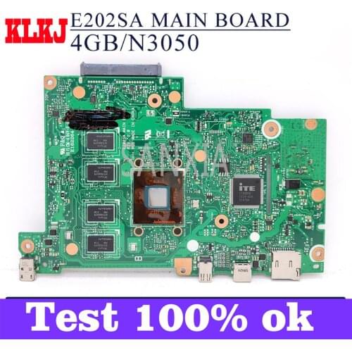 KLKJ E202SA Laptop Motherboard For ASUS EeeBook E202SA E202S Original Mainboard 4GB-RAM Celeron N3050 CPU