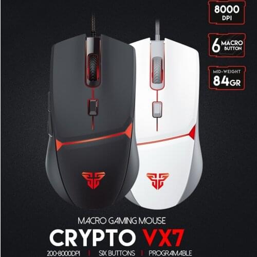 FANTECH VX7 Gaming Mouse Wired 8000 DPI Ergonomic Mouse USB With RGB Backlit 6 Programmable Buttons For Computer Gamer Mice