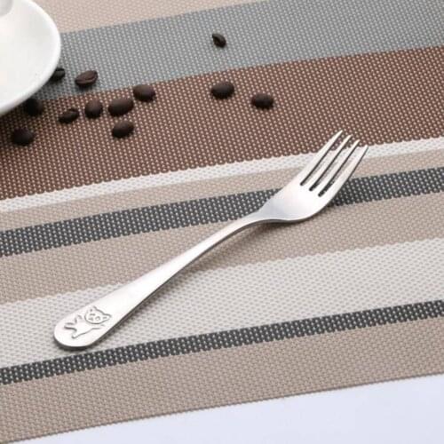 Kids Cutlery Set Quality Stainless Steel Cartoon Bear Pattern Children Tableware Set Dinner Soup Spoon Salad Fork Dinnerware Set