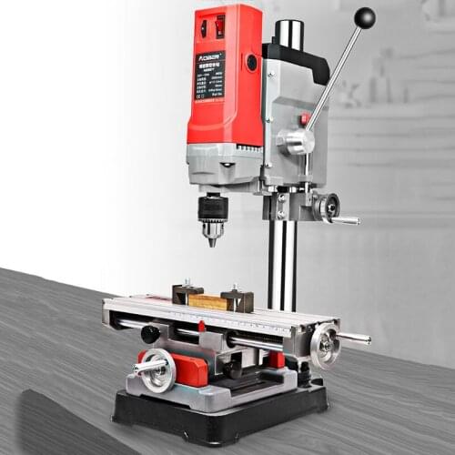 Bench Drill Small 220V Multi-Function Workbench Drilling Machine Drilling Machine Miniature Variable Speed Table Swivel Bracket