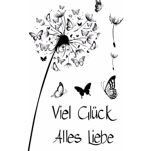 Dandelion Butterfly Transparent Clear Silicone Stamp/Seal for DIY scrapbooking/photo album Decorative clear stamp sheets M1203