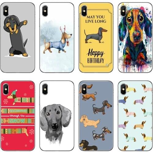 Dachshund Teckel Dackel Dog Transparent Phone Case For iPhone 12 11 Pro Max Mini XS Max XR X 8 7 Plus 6 6S Plus 5 5S SE 2020