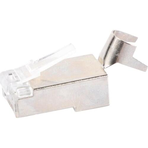 Rj45 Connector Rj 45 Ethernet Cable Plug Cat7 Cat6a 8P8C Stp Shielded Cat 7 Network Terminals 1.3Mm 50Pcs