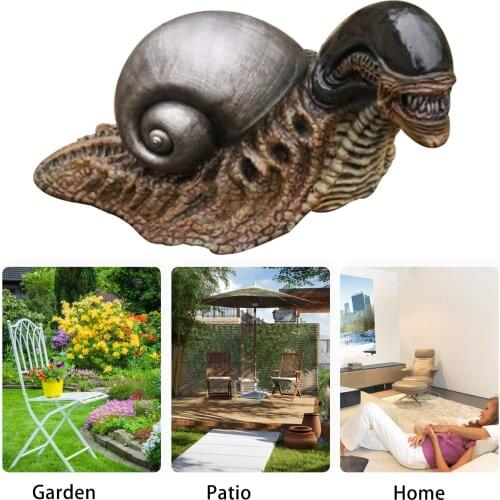 Snail Garden Statue Figurine Novelty Resin Animal Sculpture Decorations for Indoor Outdoor Patio Lawn Yard Art Ornaments