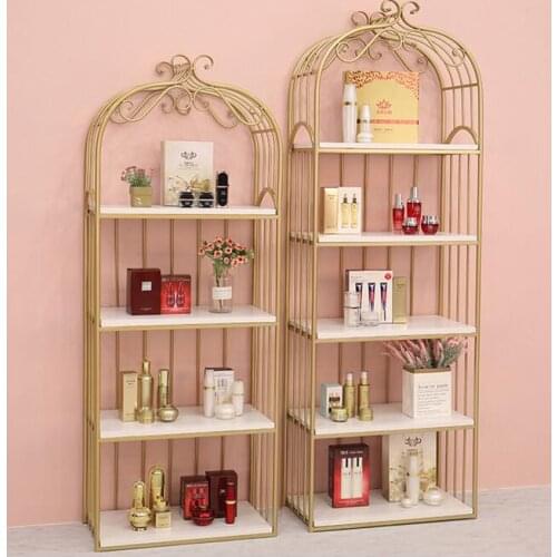 Beauty Shop Creative Display Rack Multilayer Shelf Iron Bird Cage Display Stand Cosmetics Display Rack Accessories Rack