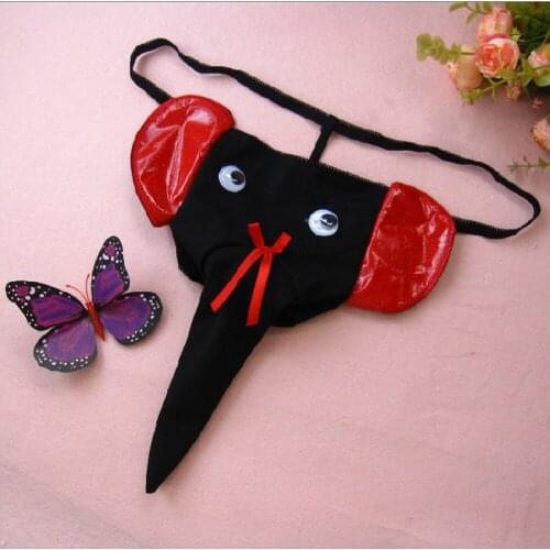 One size gay men Elephant Bulge Pouch Mens Elastic T Back Lingerie Thong Erotic Underwear men underwear sexy gay mini tanga