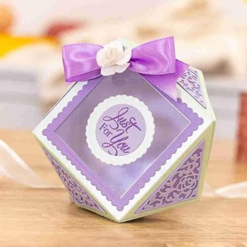 Exploding Box Twist Slider Mechanism Faceted Favour Embossing Cards Scrapbooking Box Cutting For DIY Crafts Dies J0C7