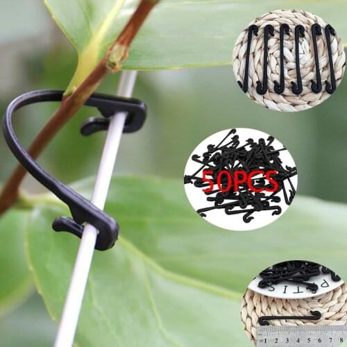 50PCS Tomato Clips Grape Vines Vegetable Grafting Support Clips Garden Tools Durable Plastic Plant Vines Fastener Tied Buckle