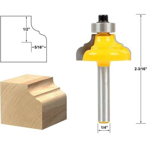1pcs Classical Ogee Edging and Molding Router Bit Small - 1/4" Shank