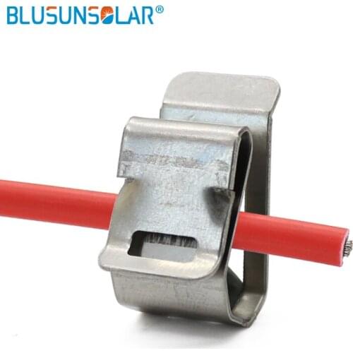 1000 pcs SUS 304 Material big size 2x 4mm2/6mm2 PV cable clip