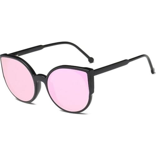 2018 Womens Cat Eye Sunglasses Fashion Coating Mirror Sexy Shades Sun Glasses For Female Vintage Eyewear Womens Glasses UV400