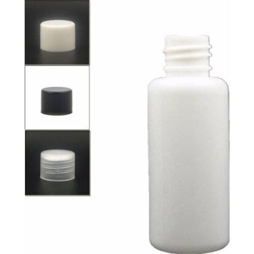 30ml empty Plastic Bottles, white PE bottle with Lined smooth pp Lids 10pc/lot