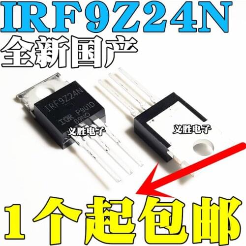 6 pçs/lote NOVO IRF9Z24NPBF IRF9Z24N TO-220 P MOSFET 55V/12A