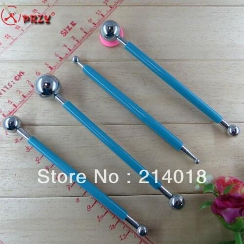 Free shipping 4PCS MODELLING TOOLS Sugar craft Fondant CAKE DECORATING DIY Tool NO.:18236-4