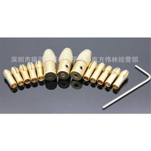 17pcs/Set Drill Collet 0.5-3.2mm Small Electric Drill Bit Collet Micro Twist Drill Chuck Set Tools Drop 2.0-3.17mm center axis