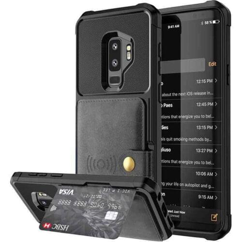 Funda For Samsung Galaxy S10 S9 Plus S10e Credit Card PU Leather Flip Case For Samsung Note 9 Wallet Holder Cover Coque Capa