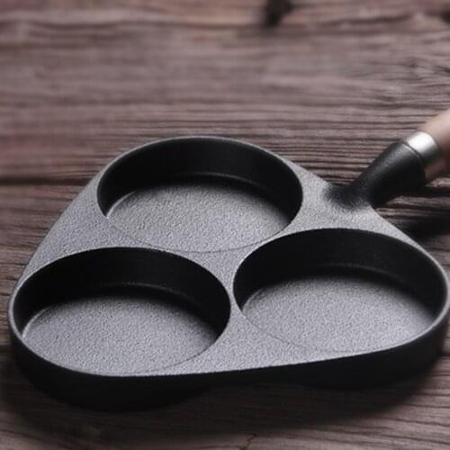 MOLDED PANCAKE PAN Cast Iron Multipurpose Stovetop Skillet Nonstick Fry Pan