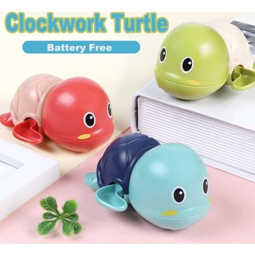 Bath Toys Baby Bathroom Clockwork Turtle Bathtub Kids Play Water Games Bathing Shower Wall Suction Set Bath Toy for Children