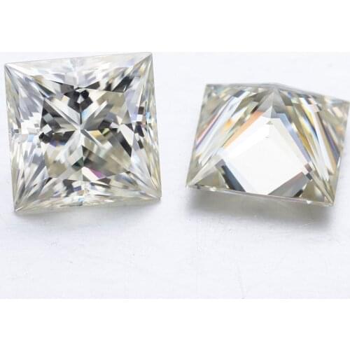 IJ 10*10mm square princess cut moissanites clarity synthetic stones